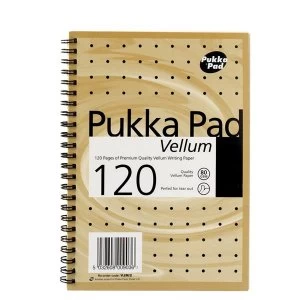 image of Pukka Pad Notebook Wirebound Perforated Ruled 120pp 80gsm A5 Vellum Ref VJM/2 Pack 3