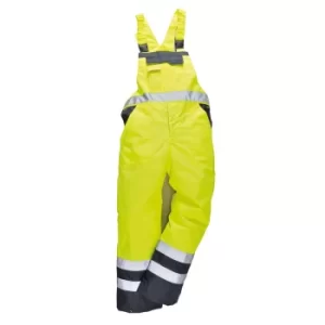 image of Oxford Weave 300D Class 2 Hi Vis Bib and Brace Yellow 2XL