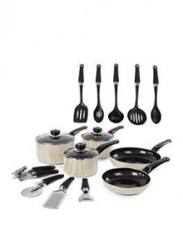 image of Morphy Richards 14 Piece Cookware Set In Cream