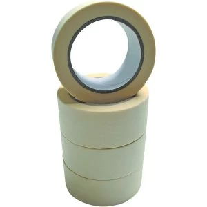 Image of Wickes Multi Surface Cream Masking Tape - 48mm x 50m - Pack of 4