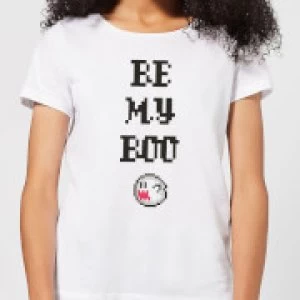 image of Super Mario Be My Boo Womens T-Shirt - White - 3XL