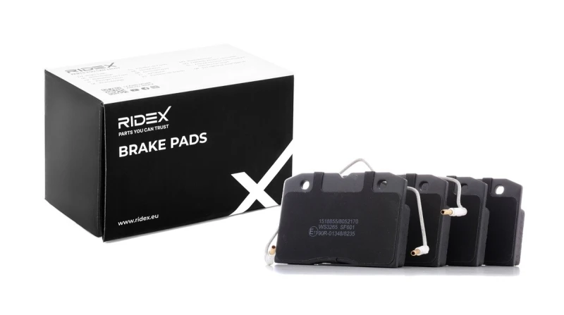 Image of RIDEX 402B0780 Brake pad set Front Axle, incl. wear warning contact Brake Pad Set,disc brake (402)