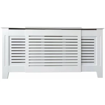 image of Jack Stonehouse - Painted Radiator Cover Radiator Cabinet Modern Design MDF Adjustable in White - White