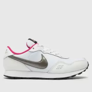 Nike White & Grey Md Valiant Girls Youth Trainers