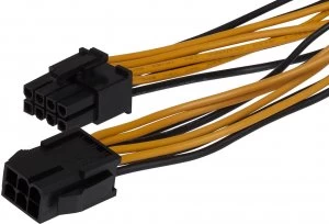 image of Maplin 6-pin PCIe Male to 8-pin ATX12V Female CPU Connector Lead 150mm