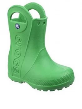 Image of Crocs Handle It Wellington Boots - Green, Size 9 Younger