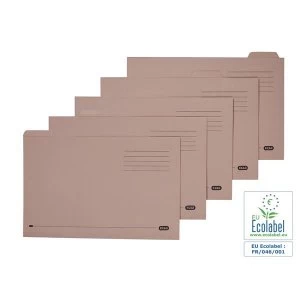 Image of Elba Foolscap Economy Tabbed Folder Recycled Manilla 170gsm Buff Pack of 100