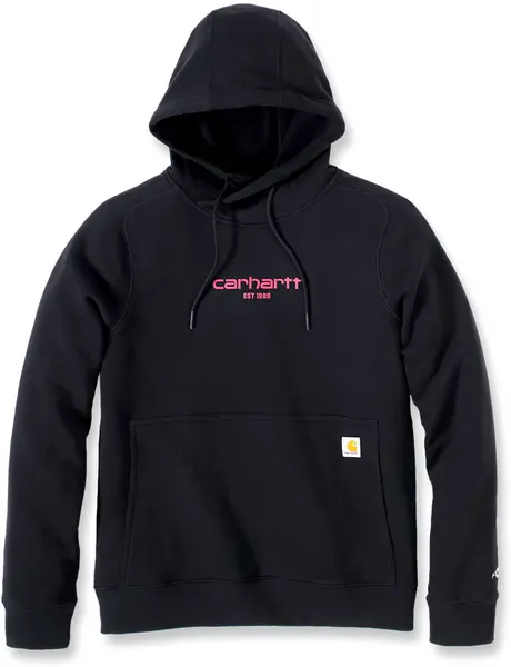 Image of Carhartt Force Relaxed Fit Lightweight Graphic Ladies Hoodie, black, Size XS for Women