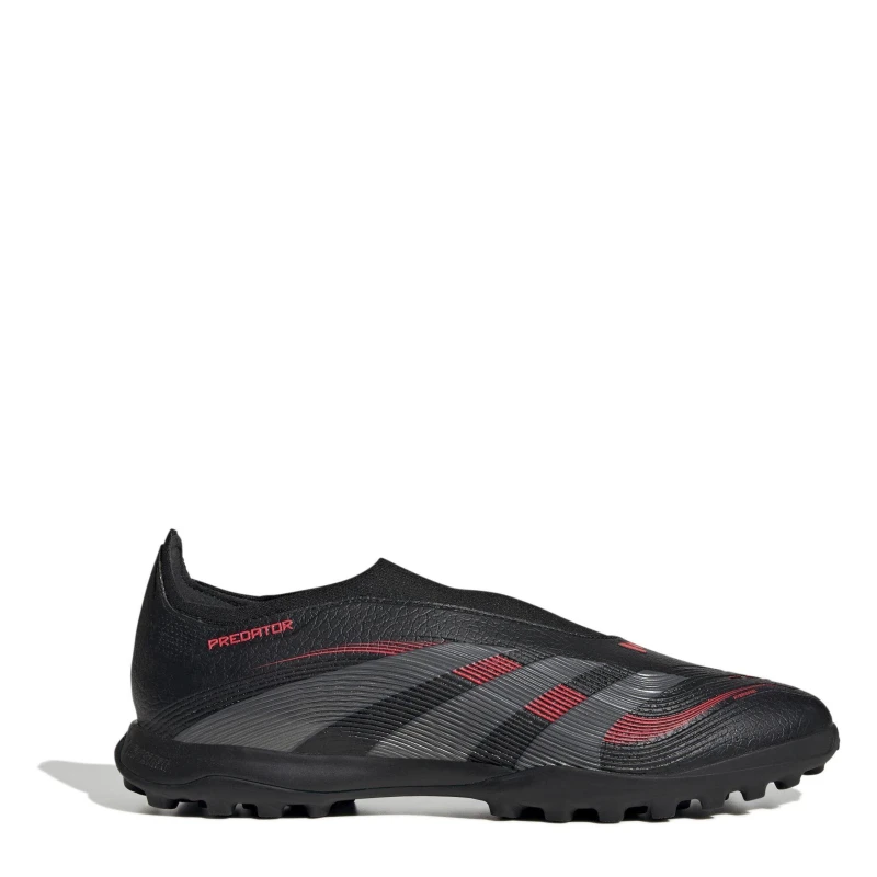 Image of adidas Predator League Laceless Astro Turf Football Boots Black/Grey male 8 (42)