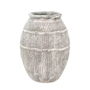 image of Gallery Interiors Zendya Vase in Antique Grey / Large