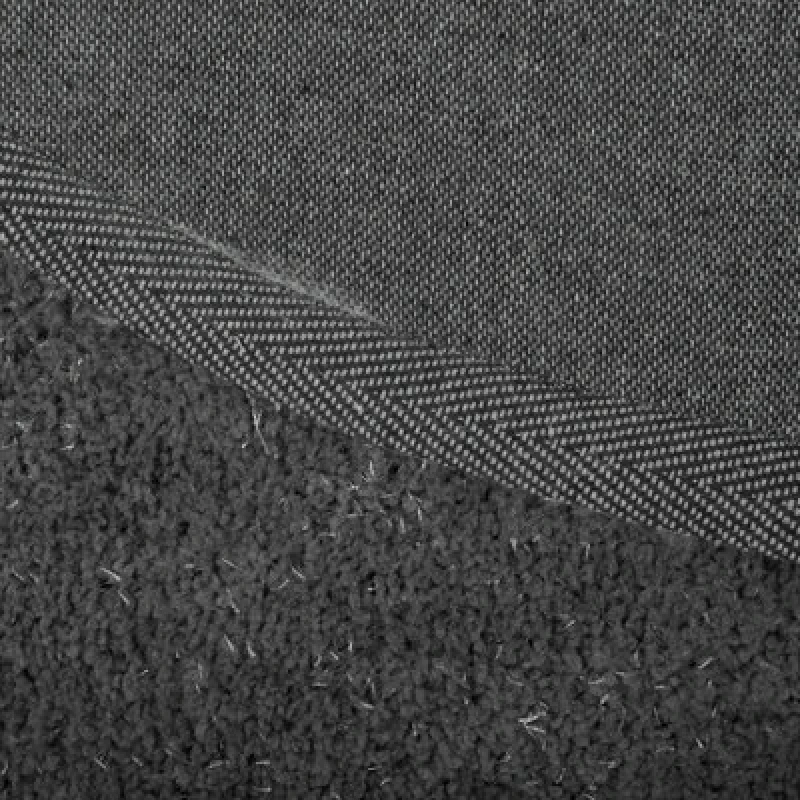 Image of Beliani Shaggygy Rug Demre Dark Grey 200 X 200 Cm