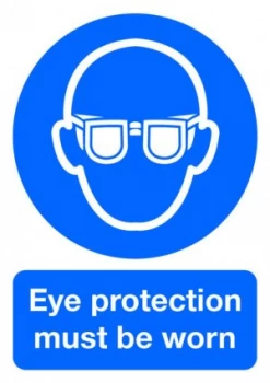 image of Extra Value PVC A4 Safety Sign - Eye Protection