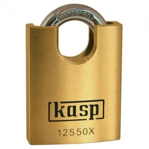 image of Kasp 125 Series Premium Brass Padlock Closed Shackle 50mm Standard