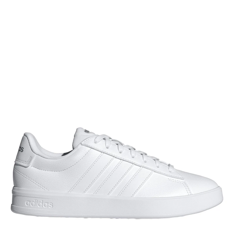 Image of adidas Womens Grand Court Sneakers Triple White female 6 (39.3)
