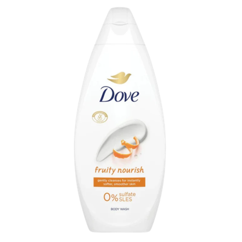 Image of Dove Fruity Nourish 'Body Wash' for Soft & Smoother Skin, 3x 225ml White female