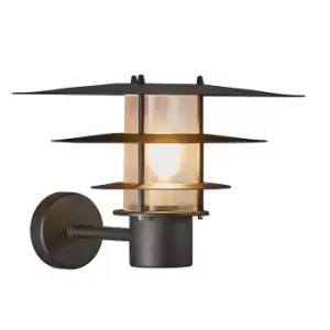 image of Bastia 35cm Outdoor Wall Lantern Black, E27, IP54