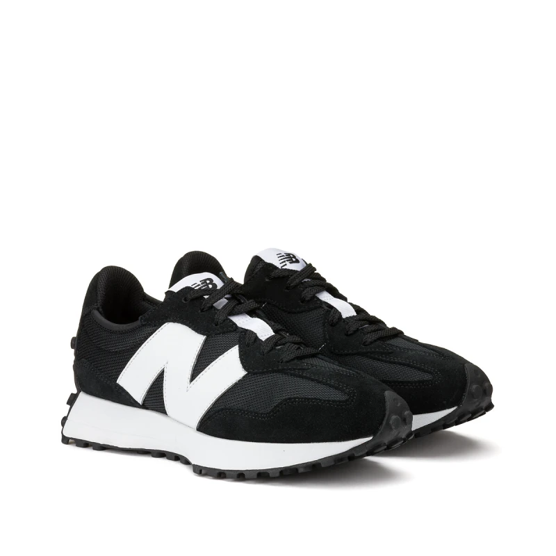 Image of New Balance Womens 327 Trainers Black White, 4