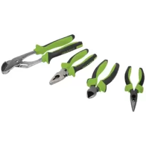 Image of 04457 Soft Grip Pliers Set Green (4 Piece) - Draper