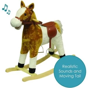 Image of Rocking Horse With Dark Wood Base