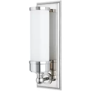 Image of Everett 1 Light Bath Bracket Polished Nickel, Glass