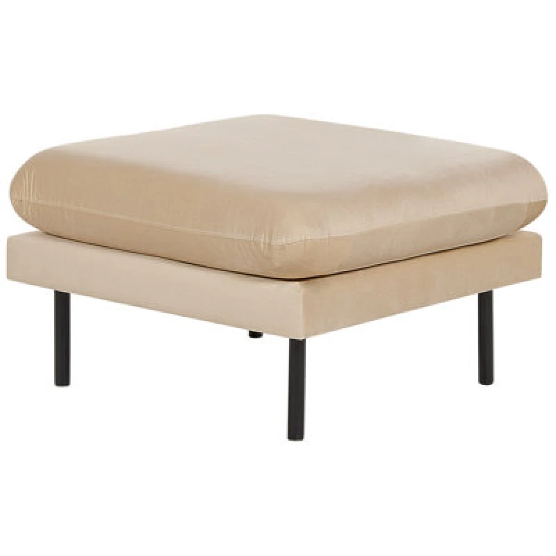 Image of Beliani Ottoman Vinterbro Velvet Beige