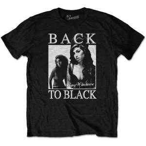 Image of Amy Winehouse - Back to Black Unisex Medium T-Shirt - Black
