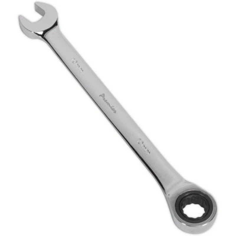 Image of Loops 10mm Ratchet Combination Spanner - Chrome Vanadium Steel - 72 Tooth Ratchet Ring Metallics