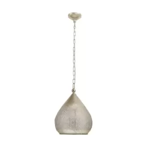 Image of Hanging Ceiling Pendant Light Hammered Gold Effect 60W E27 Hallway Feature