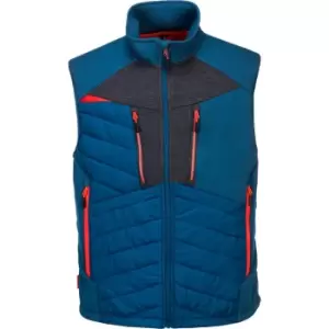 Image of Portwest DX4 Mens Hybrid Baffle Gilet Metro Blue 3XL