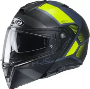 Image of HJC i90 Hollen Helmet, black-yellow, Size 2XL, black-yellow, Size 2XL