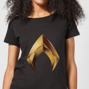 Image of Aquaman Symbol Womens T-Shirt - Black
