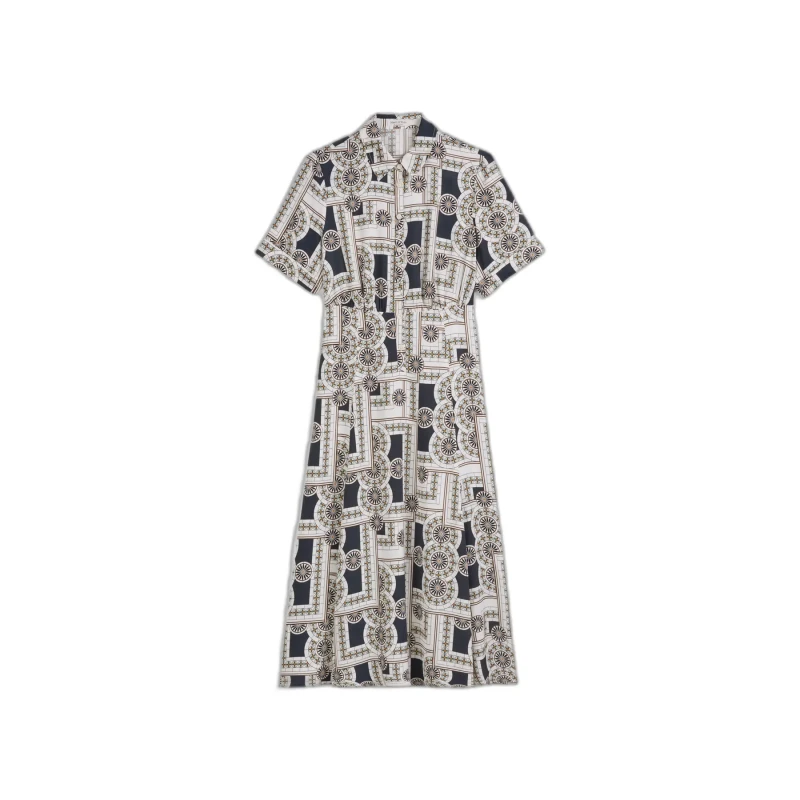 Image of Marc O'Polo Printed woven dress For Her Marc O'Polo Bleu Female 36