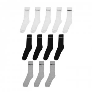 Image of Donnay Crew Socks 12 Pack Mens Plus - Multi Asst
