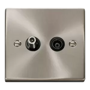Image of Click Scolmore Deco Isolated Co-Axial and Satellite Socket - VPSC157BK