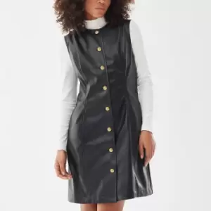 Image of Barbour International Morini Faux Leather Mini Dress - UK 10