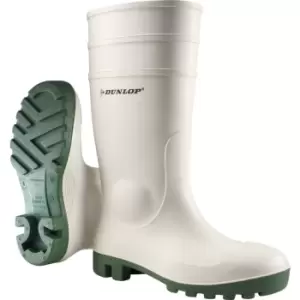 image of 171BV ProMaster Safety White/Green Wellington Boots - Size 10.5 (45)