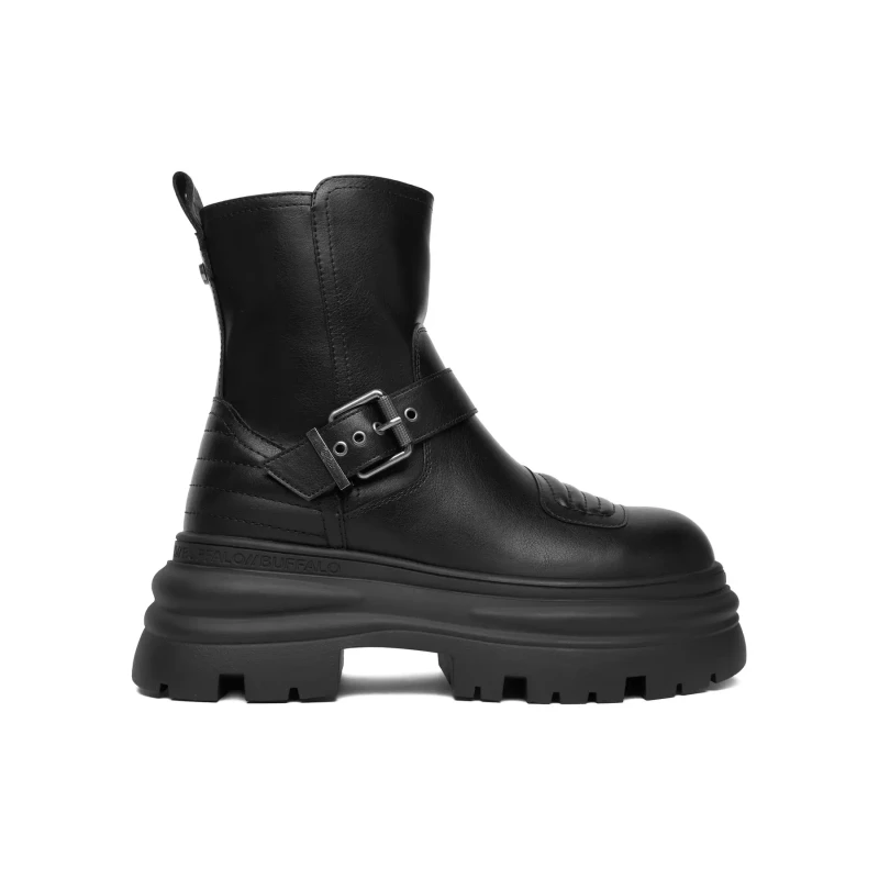 Image of Buffalo Womens boots Buffalo Dione Biker Mid Noir Female 37