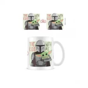 image of Star Wars The Mandalorian The Kids With Me 11oz Boxed Mug