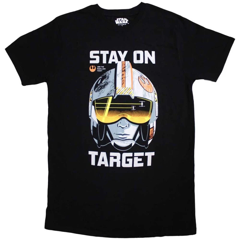 Image of Star Wars Stay On Target T Shirt Black unisex
