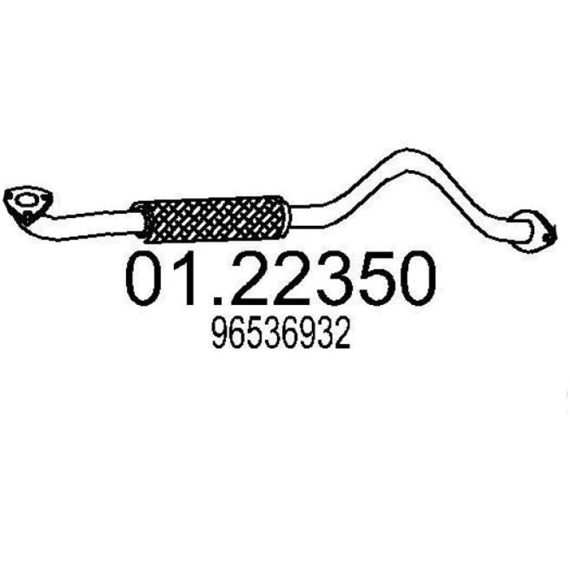 Image of MTS 01.22350 Exhaust Pipe Front, Length: 1000mm Exhaust Pipe (17)