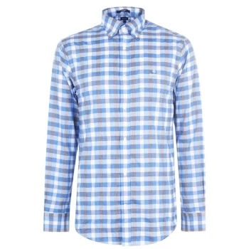 Image of Gant Gingham Long Sleeve Shirt - Blue