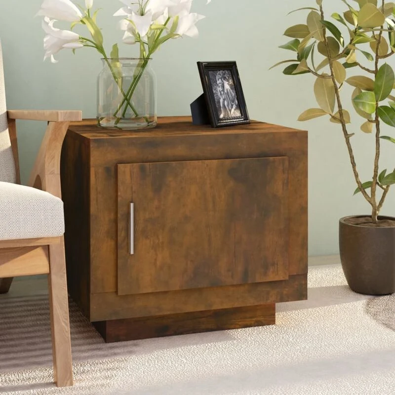 Image of VIDAXL Coffee Table Smoked Oak 51x50x45cm Engineered Wood Vidaxl 8720286968529