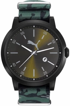 image of Mens Puma PU10423 LIBERATED - Black camo nato Watch PU104231004