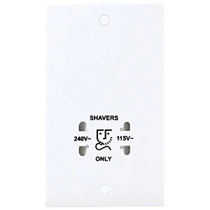 Image of BG Dual Voltage Shaver Socket - White