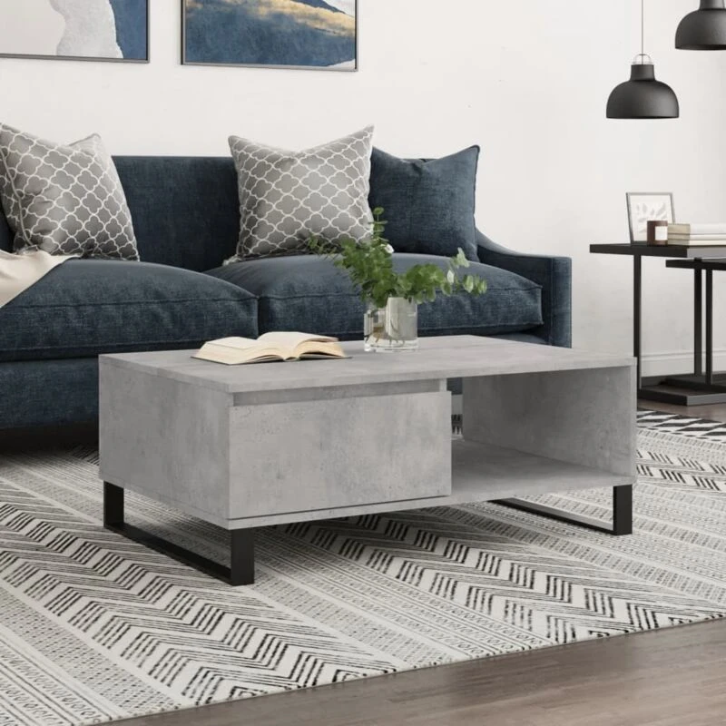 Image of VIDAXL Coffee Table Concrete Grey 90x60x35cm Engineered Wood vidaXL 827072