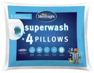 Image of Silentnight Superwash Medium Firm Pillows - 4 Pack