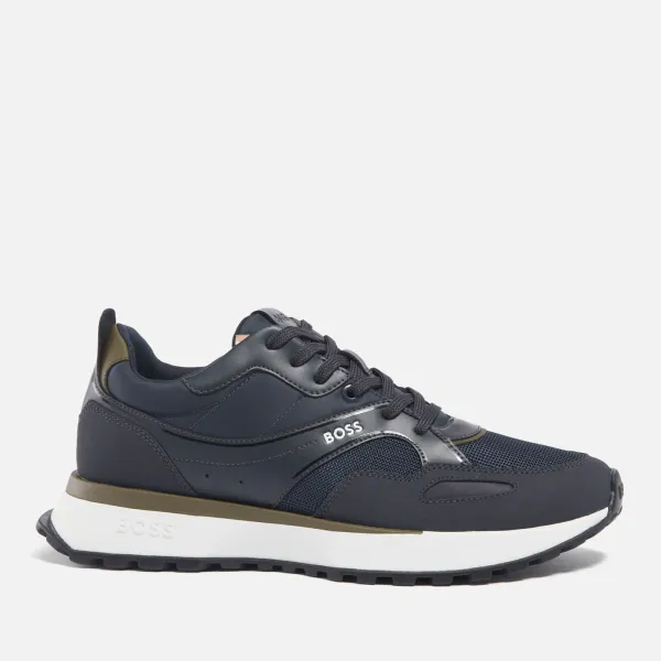 Image of BOSS Mens Jonah Runn N Mesh and Faux Leather Trainers - UK 7