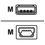 Image of Zebra USB-A to USB mini-B Cable USB cable 1m USB A Mini-USB B