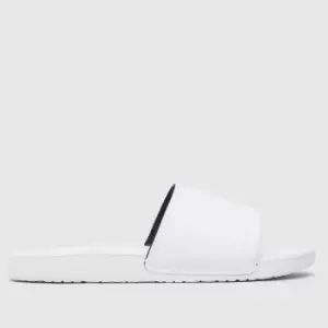 Image of Polo Ralph Lauren White & Navy Cayson Ii Boys Youth Slides