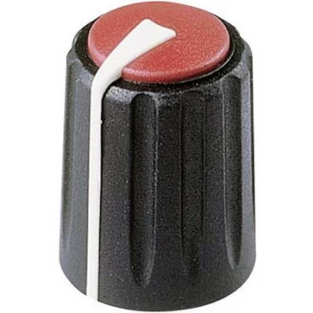 image of Rean AV F 317 S 092 Control knob Black, Red (Ø x H) 17mm x 17.75mm